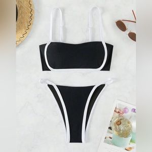 BRAND NEW Black and White bikini